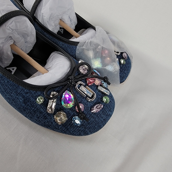 Marc Jacobs The Sabrina Ballerina Embellished Slippers Indigo - Picture 5 of 15